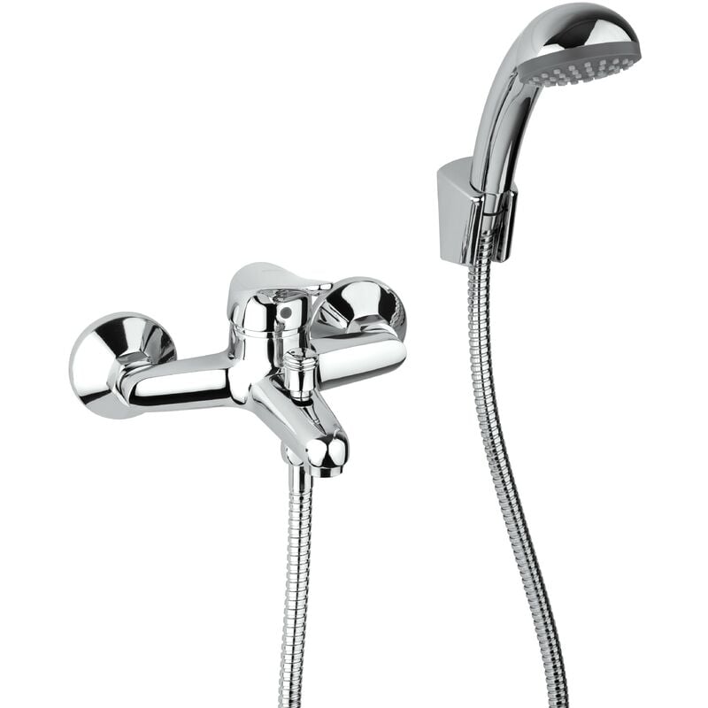 foto del prodotto piralla miscelatore vasca esterno con set doccia ariel 0re00002a21 cromo con set doccia