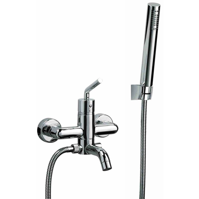 foto del prodotto piralla miscelatore vasca esterno con set doccia garda 0as00002a21 cromo con set doccia