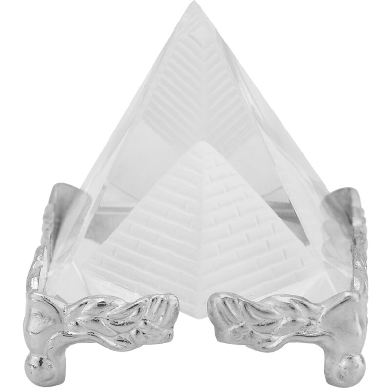foto del prodotto piramide al quarzo, intaglio piramide trasparente, eccellente tecnica di lucidatura cristallina per la casa dell ufficio eosnow