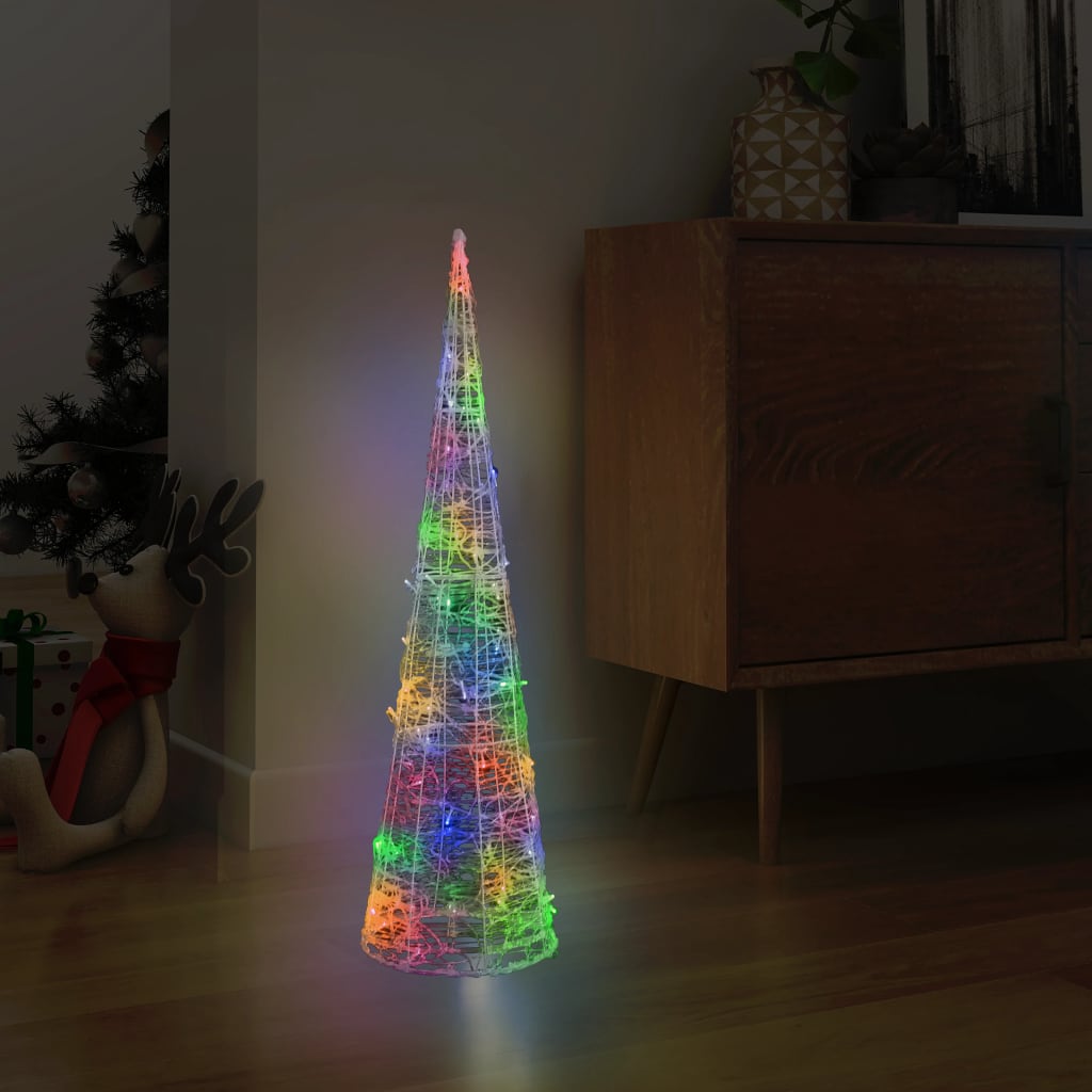 foto del prodotto piramide decorativa cono di luce led acrilico colorato 90 cm vidaxl