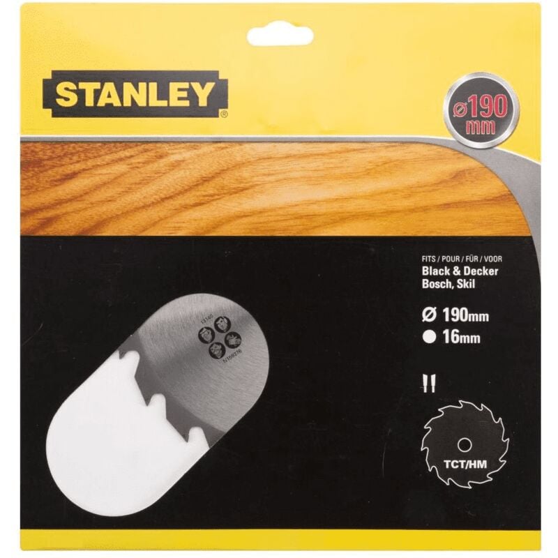 foto del prodotto piranha stanley fatmax lama per sega circolare 190mm foro 16mm denti riaffilabili