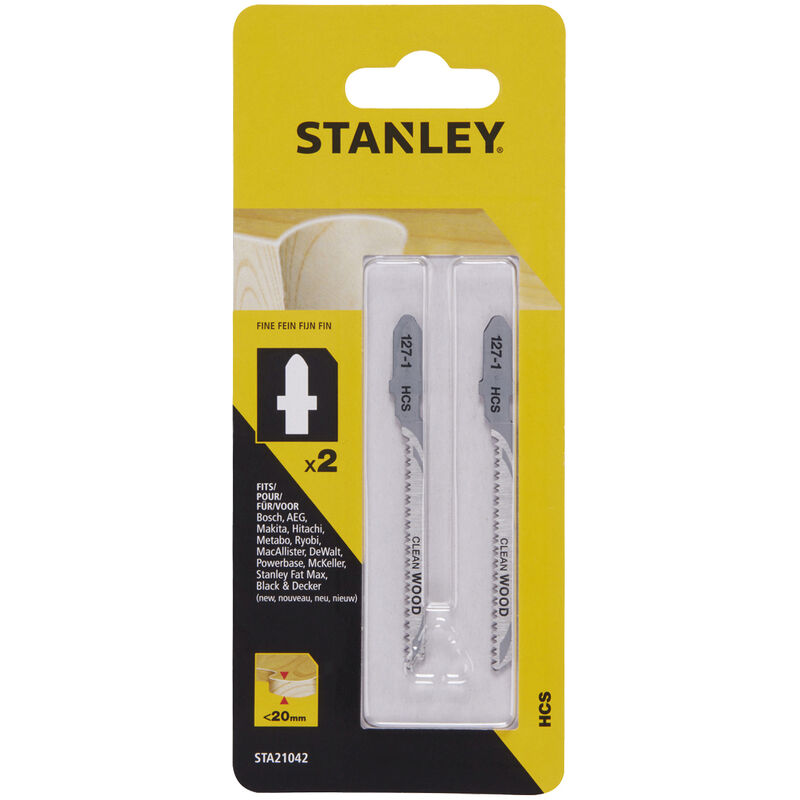 foto del prodotto piranha stanley sta21042 x21003 2 lame legno rett.t fine att. a t