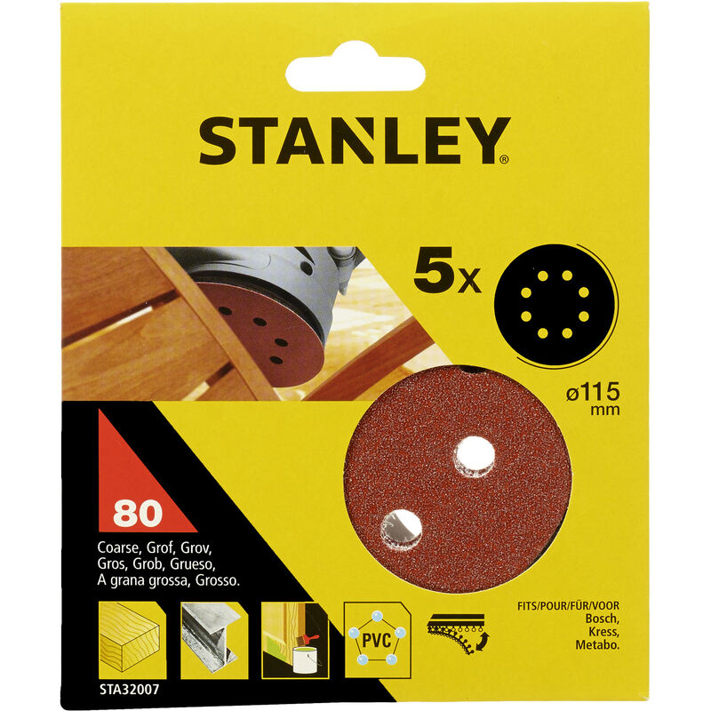 immagine 0 del prodotto piranha stanley sta32007 x32007 5 dischi vel. rot orb 115 gr.80
