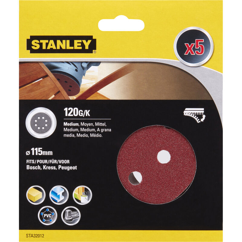 foto del prodotto piranha stanley sta32012 x32012 5 dischi vel. rot orb 115 gr.120