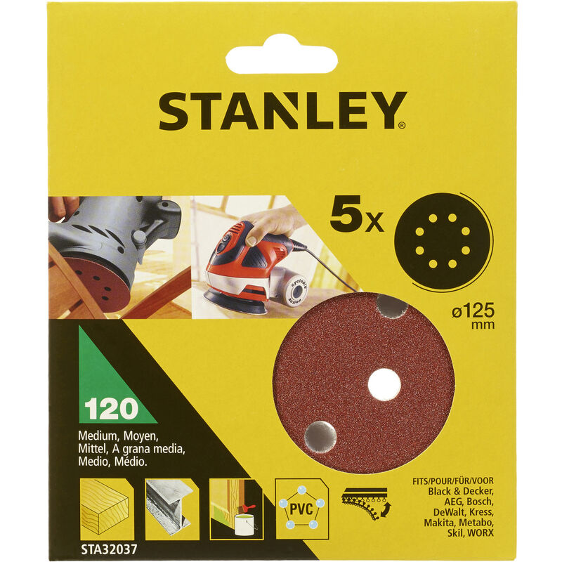 foto del prodotto piranha stanley sta32037 x32037 5 dischi vel. rot orb. 125 gr.120
