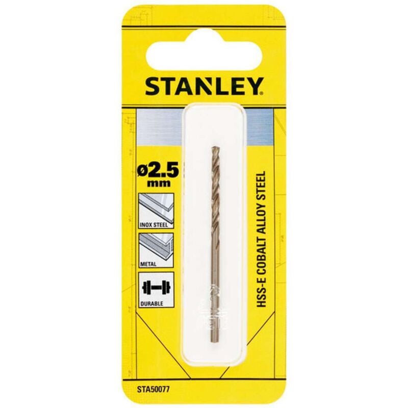 foto del prodotto piranha/stanley sta50077 (x50077) punta al cobalto mm.2,5 stanley pz 1,0