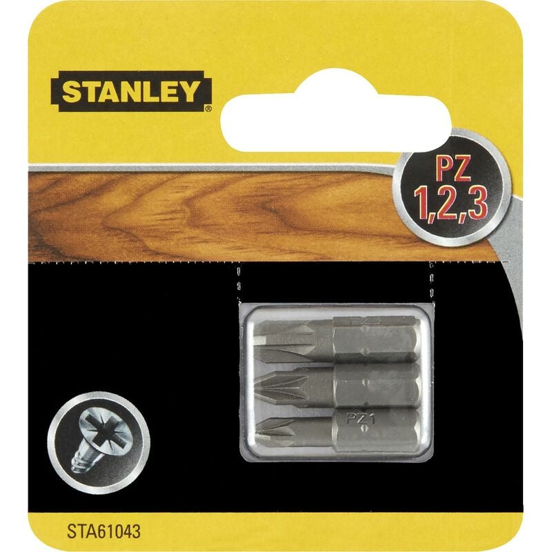 foto del prodotto piranha stanley sta61043 x61043 3 inserti mm.25 pz 1-2-3 stanley cf 1,0
