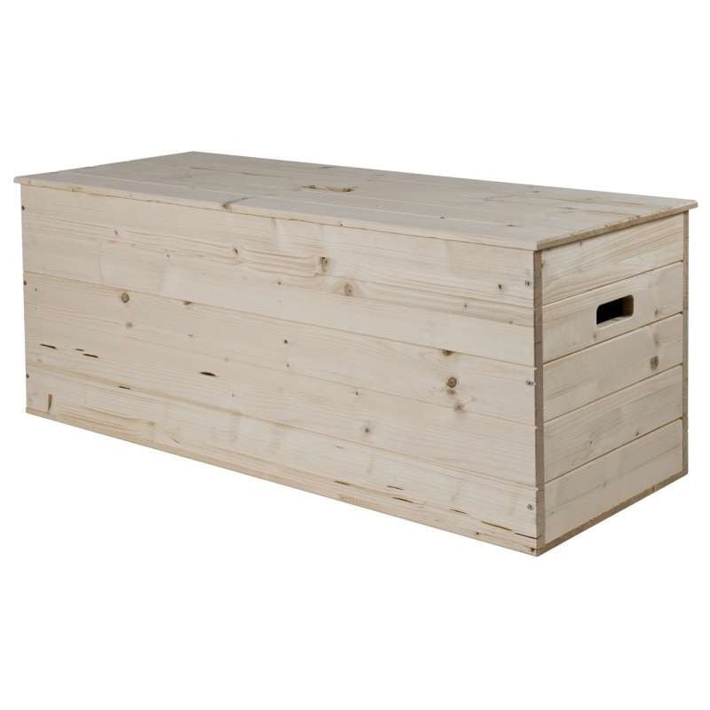 foto del prodotto pircher baule in legno pino grezzo 100 x 40 x 40 cm