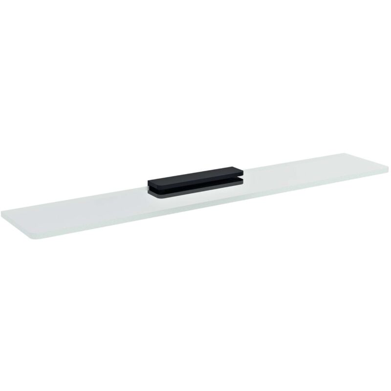 foto del prodotto pirenei mensola, lunghezza 60 cm, vetro trasparente nero my009b 14 sapho