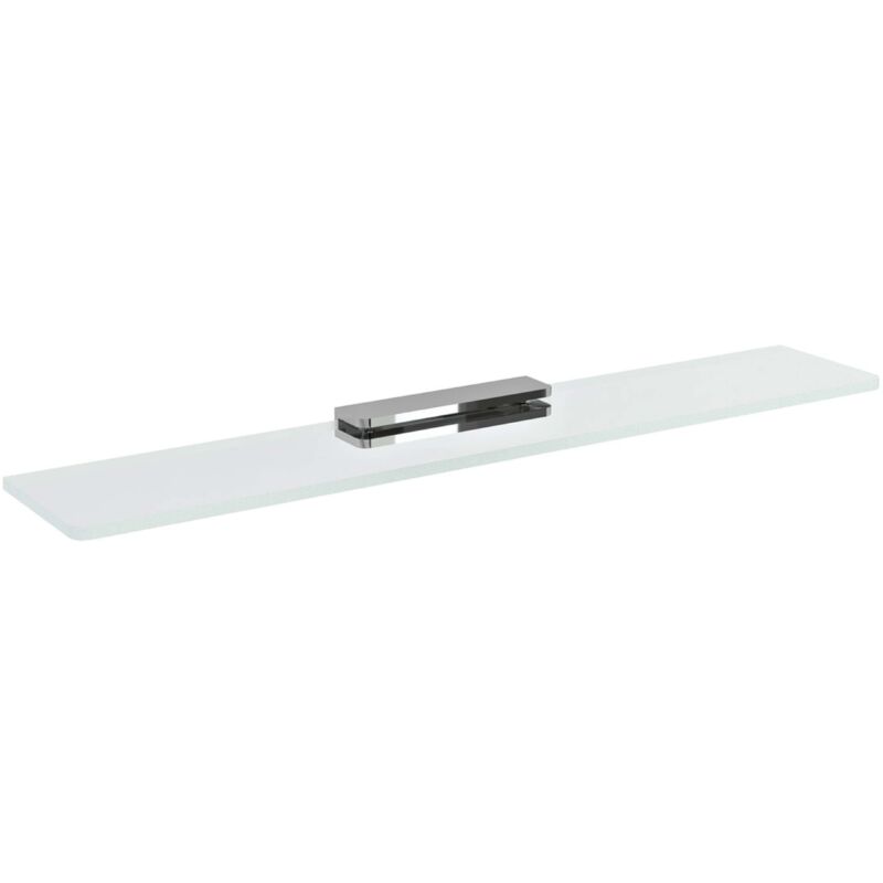 foto del prodotto pirenei mensola, lunghezza 70 cm, vetro trasparente cromo my009 15 sapho