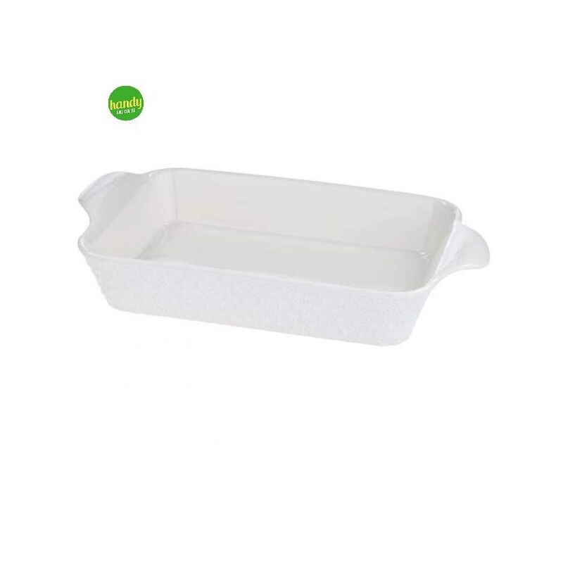 foto del prodotto pirofila rettangolare luxor di.mo 39x21x6,5cm bianco
