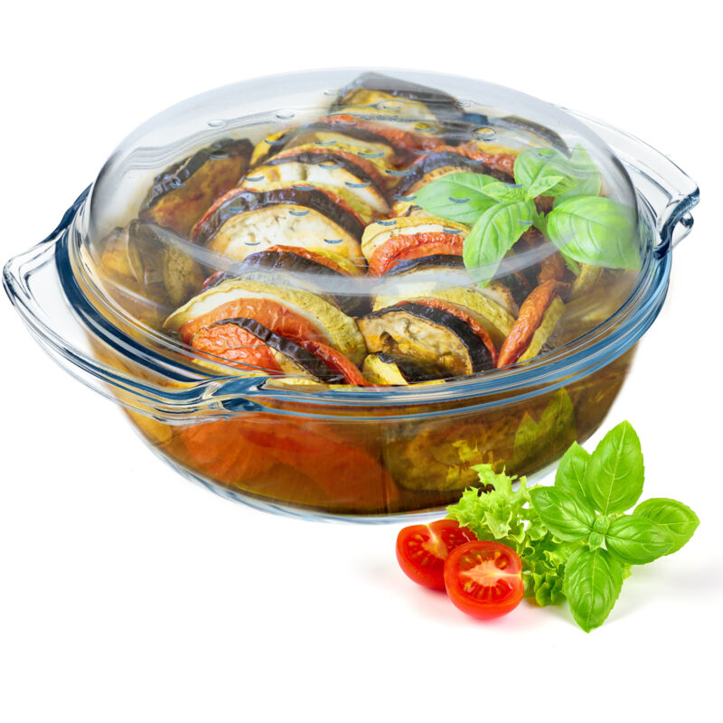 foto del prodotto pirofila rotonda con coperchio 2,4 l kadax