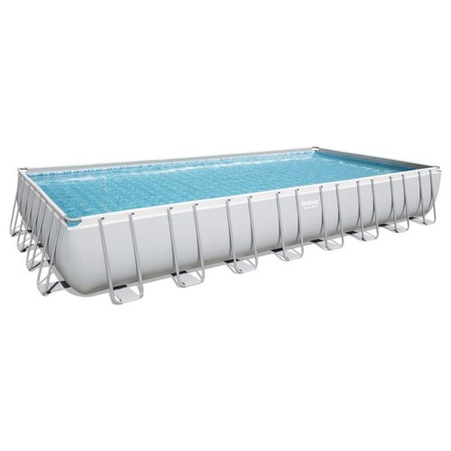 foto del prodotto piscina bestway 56623 5 power steel con accessori grigio chiaro
