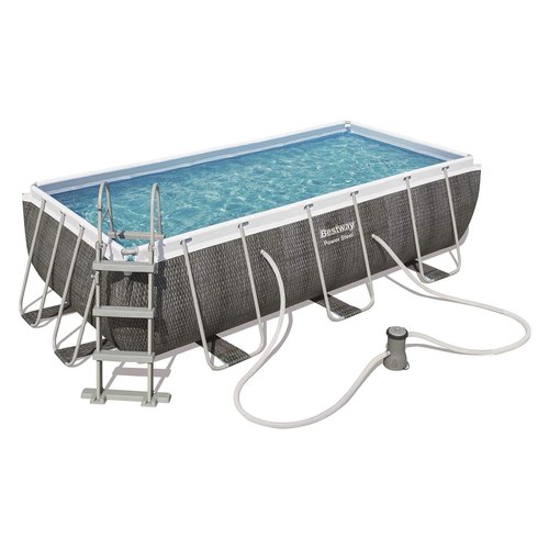 foto del prodotto piscina bestway 56721 3 power steel con accessori grigio scuro