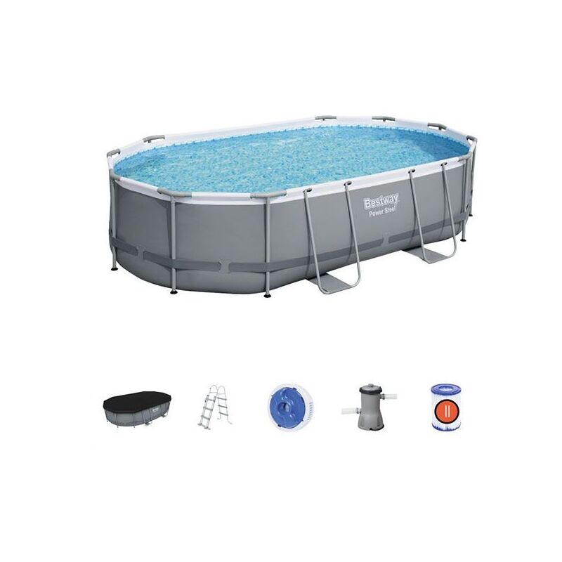 foto del prodotto piscina bestway power steel ovale cm 488x305x107h 56448