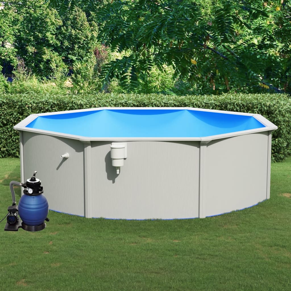 foto del prodotto piscina con pompa filtro a sabbia 460x120 cm