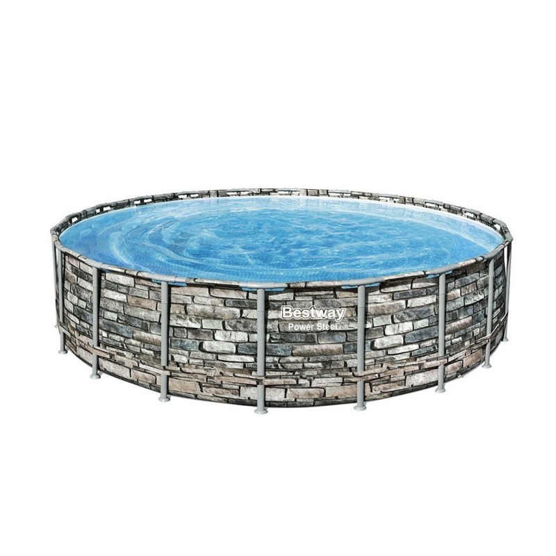 foto del prodotto piscina fuori terra 56883 rotonda power steel cm 610 x 132 power steel bestway