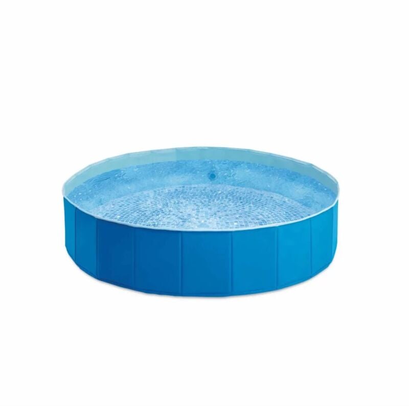 foto del prodotto piscina fuori terra con struttura pieghevole rigida per cani intex azzurra 152x152x30 cm cod. 48400np