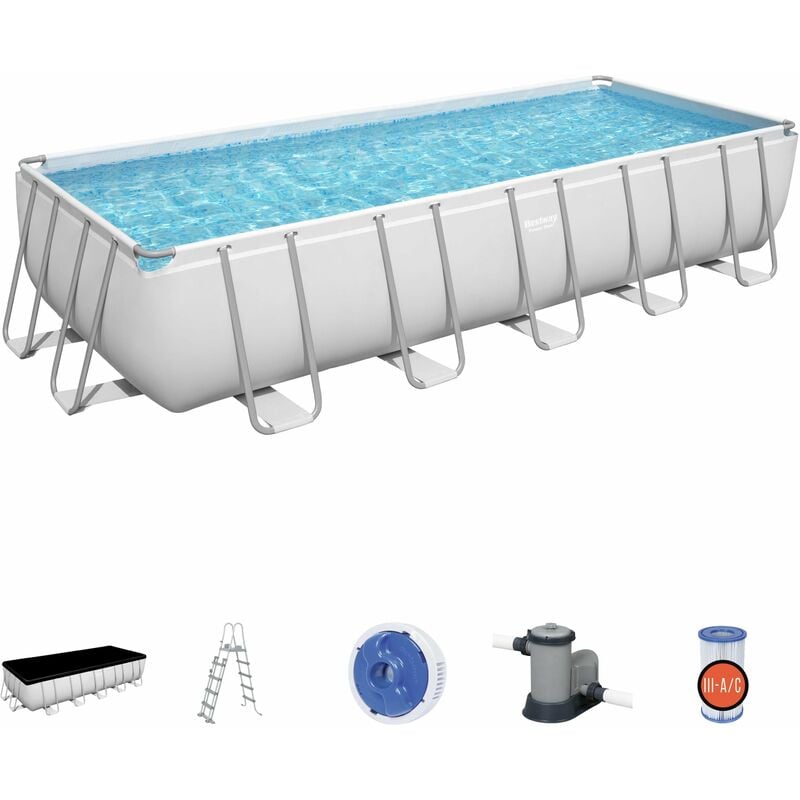 foto del prodotto piscina fuori terra rettangolare power steel 640x274x132 cm bestway 5611z