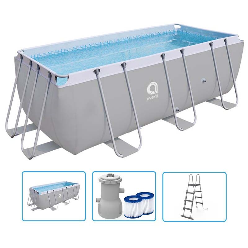 foto del prodotto piscina fuoriterra rettangolare 400x207x122 cm