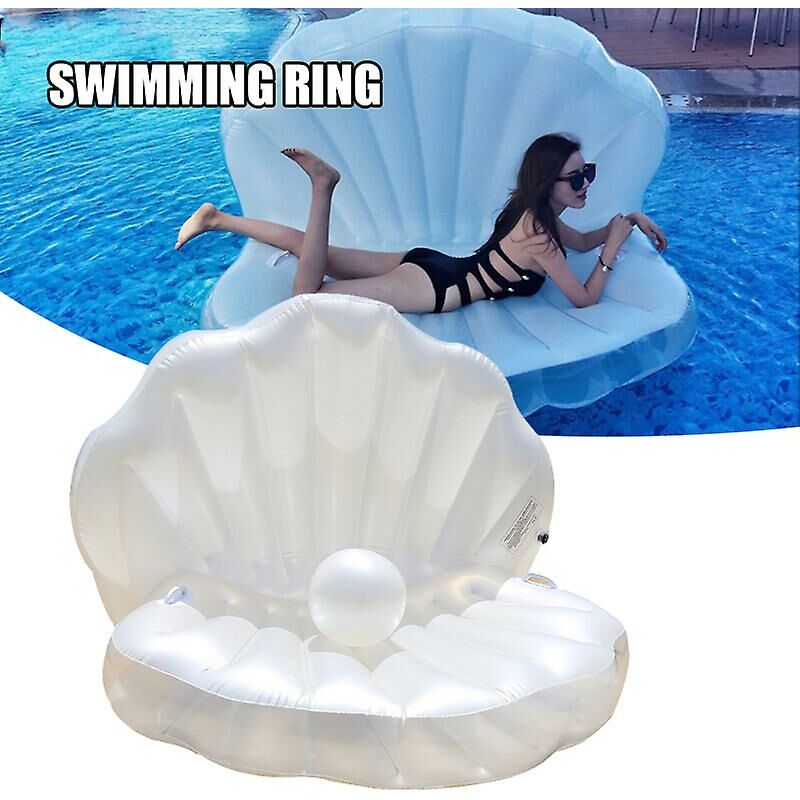 foto del prodotto piscina galleggiante a forma di conchiglia gonfiabile a forma di isola estiva creativa per zattera per piscina