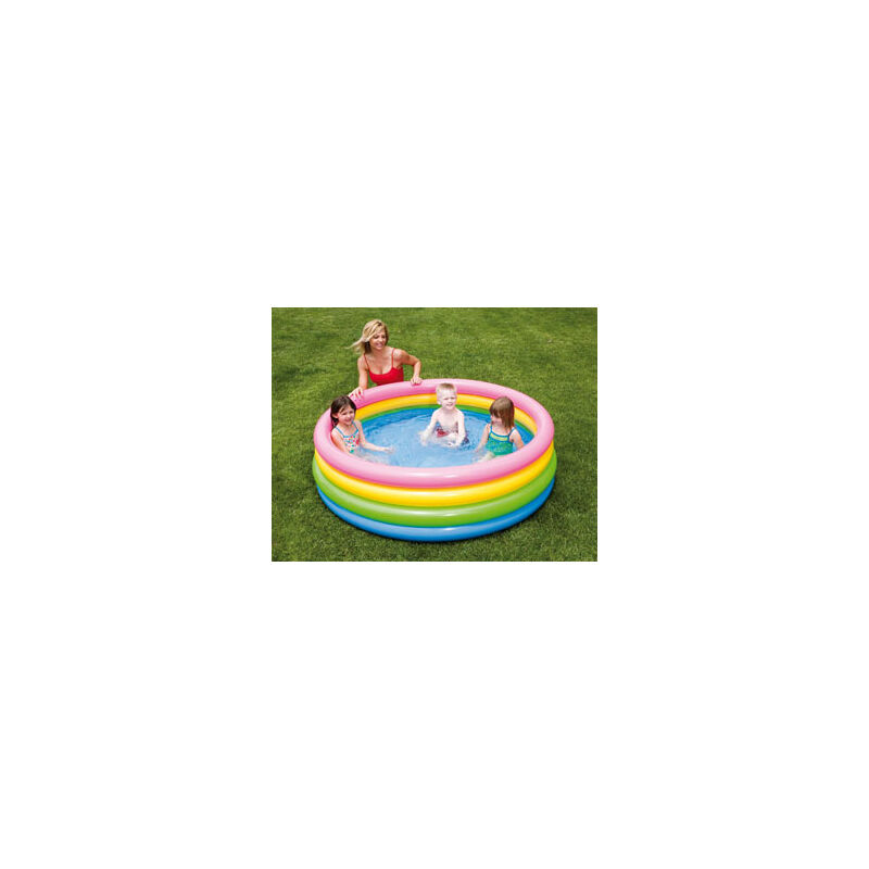 foto del prodotto piscina gonfiabile bimbi tonda arcobaleno intex cm. 168x46h