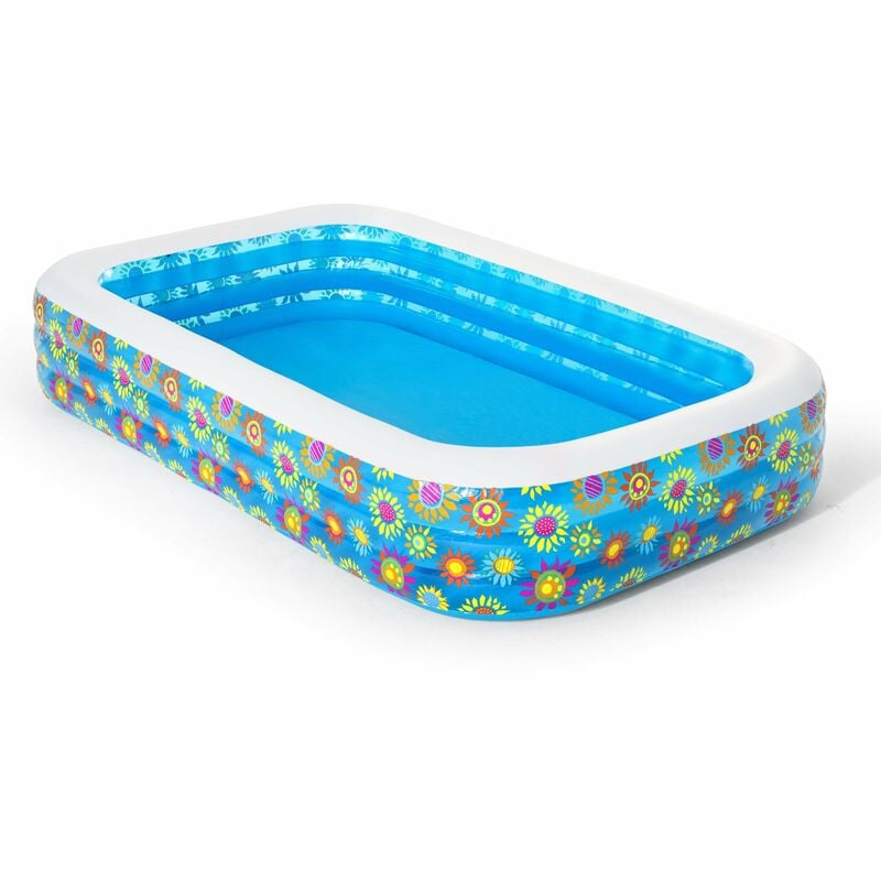 foto del prodotto piscina gonfiabile family rettangolare decoro fiori bestway 54121
