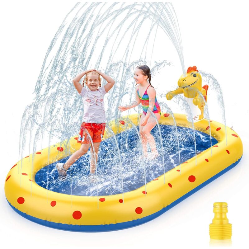 foto del prodotto piscina gonfiabile per bambini, area giochi, tappeto da gioco per soggiorno per bambini di 3, 4, 5, 6, 7 e 8 anni, dinosauro.