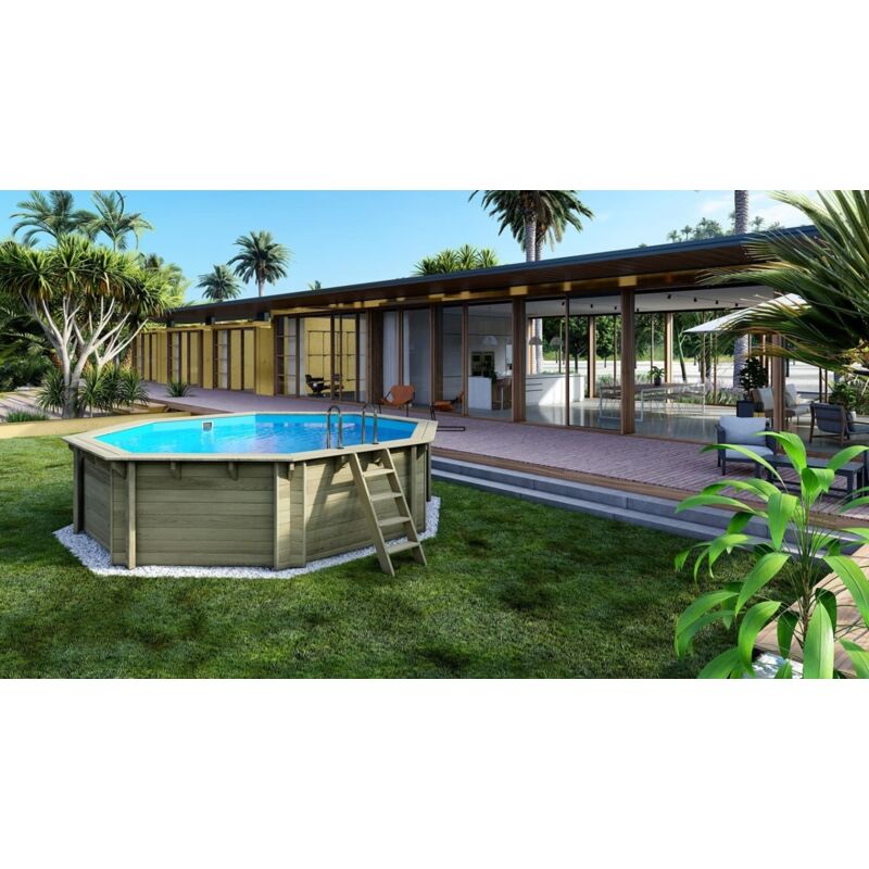 foto del prodotto piscina in legno 4,71x4,72 h.1,20 m autoportante bas753osp
