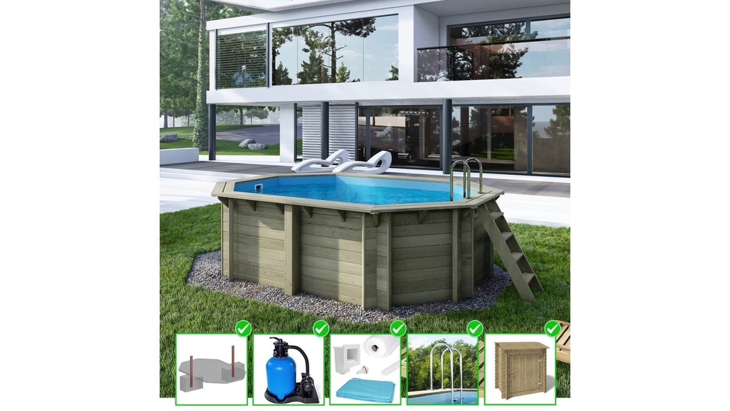 foto del prodotto piscina in legno nemo 4.3x3.00 h.1.18 m con profilo da cementare bas7302ospi sza altanka