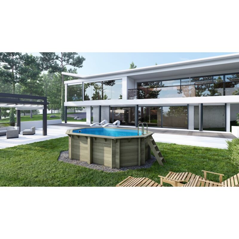 foto del prodotto piscina in legno nemo 4,3x3 h.1,18 m con profilo da cementare bas7302ospi sza