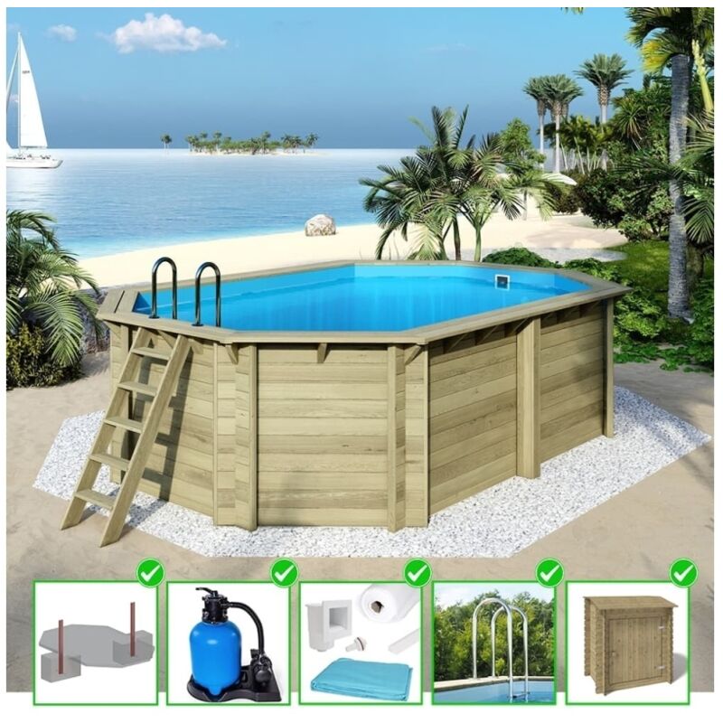 foto del prodotto piscina in legno nemo 5,79x3,49 h.1,45 m con profilo da cementare bas7304ospi sza