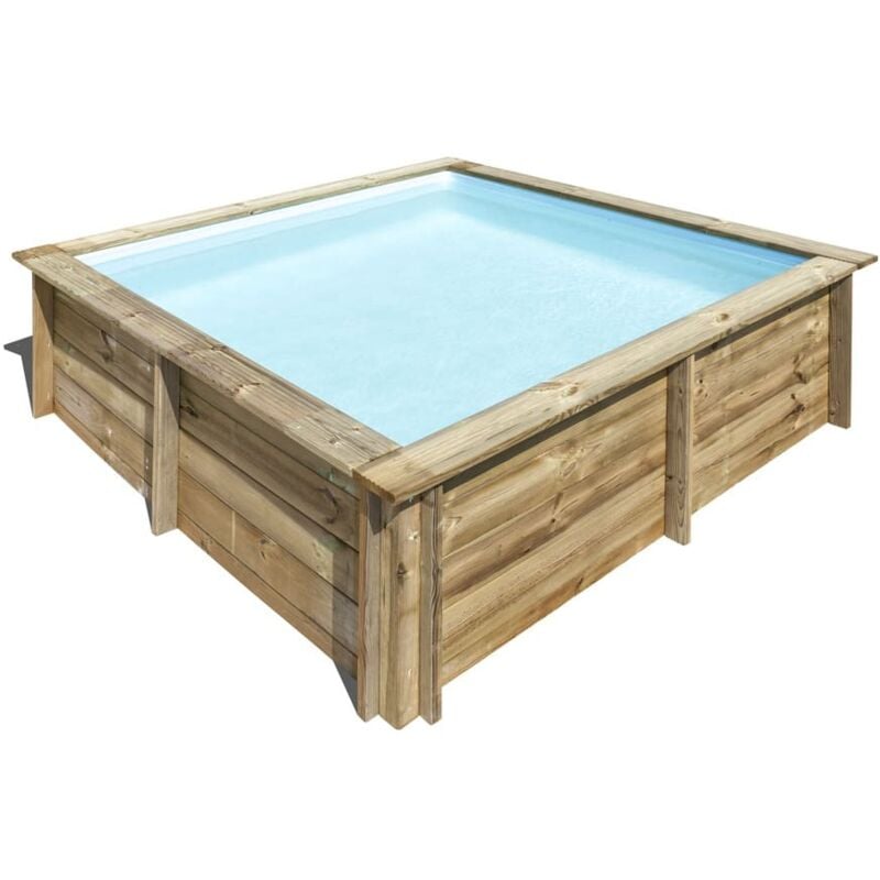 foto del prodotto piscina in legno quadrata gre city da 225x225 cm