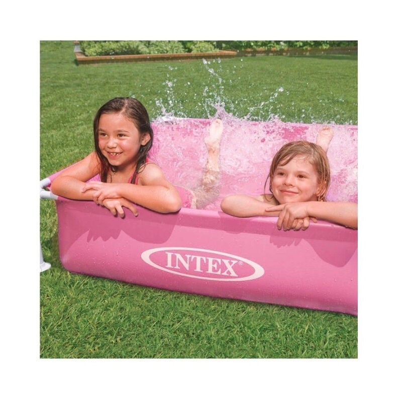 foto del prodotto piscina mini frame rosa quadrata con telaio 122x122x30 cm bambini estate 57172 trade shop traesio