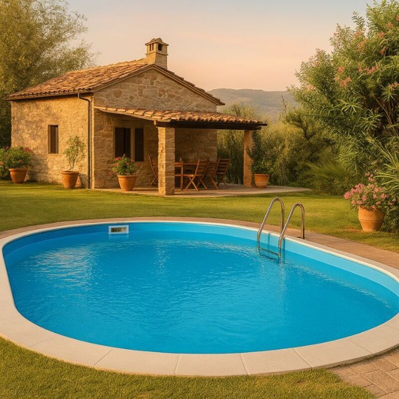 foto del prodotto piscina ovale interrata 900x500x150 cm