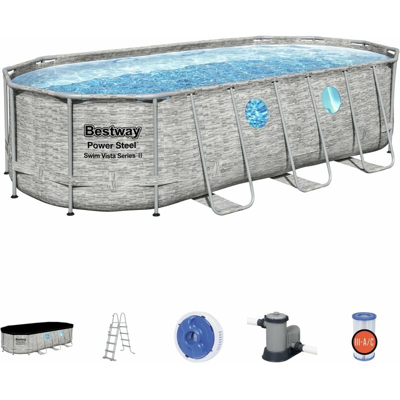 foto del prodotto piscina ovale rattan con obl power steel swim vista 549x274x122 cm bestway 56716