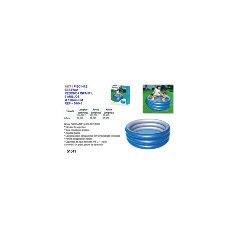 foto del prodotto piscina per bambini rotonda 3 anelli 150x53 51041