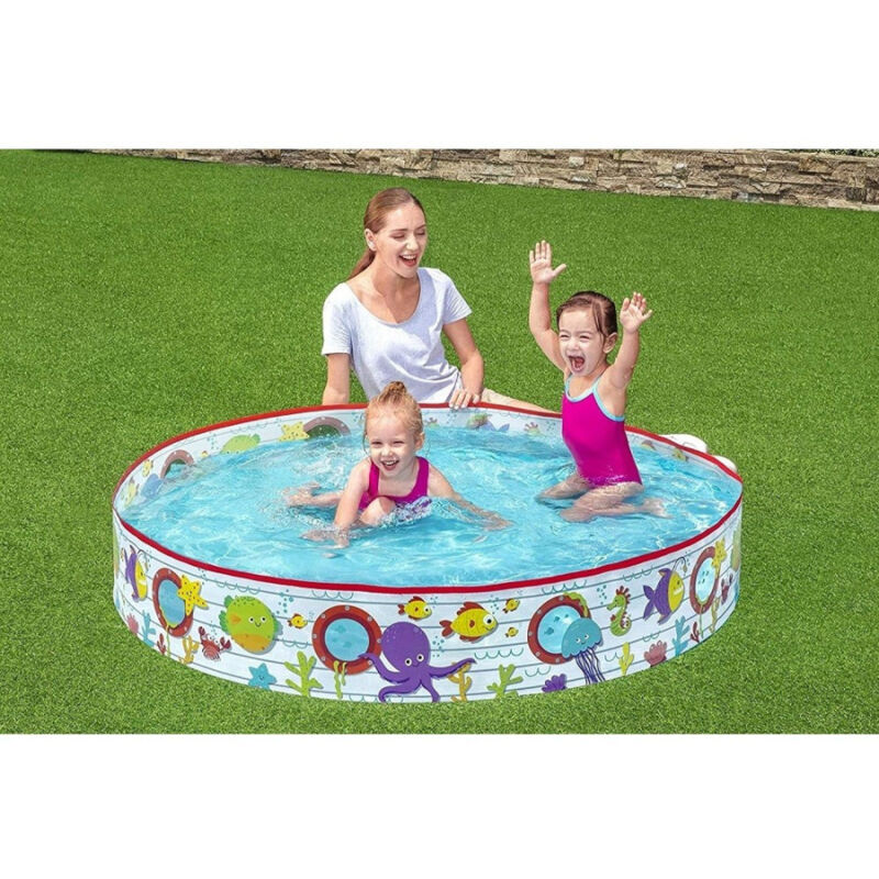 foto del prodotto piscina piscinetta rigida per bambini fantasia marina 2 anni 152 x 25 cm 55029 trade shop traesio