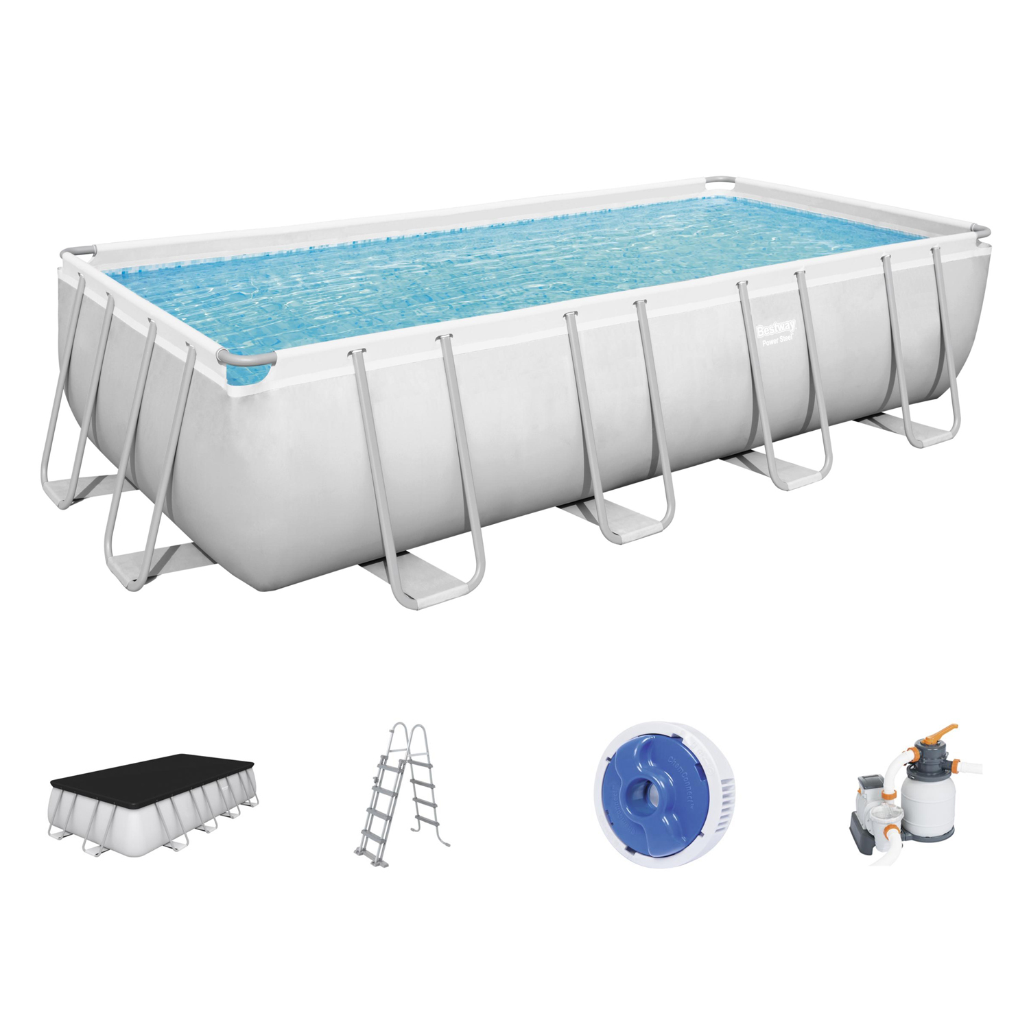 foto del prodotto piscina rettangolare bestway 549x274x122 cm con filtro a sabbia
