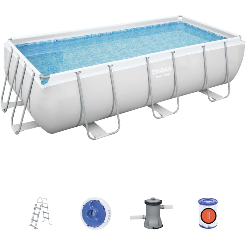 foto del prodotto piscina rettangolare con accessori cm.404x201x100 art.56441