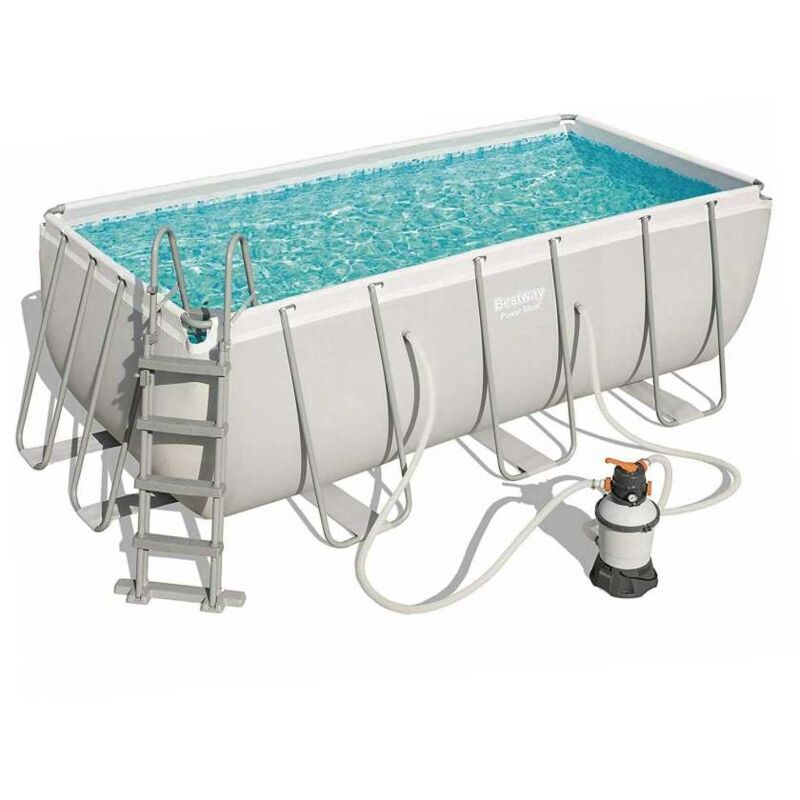 foto del prodotto piscina rettangolare power steel chiaro 404x201 cm bestway