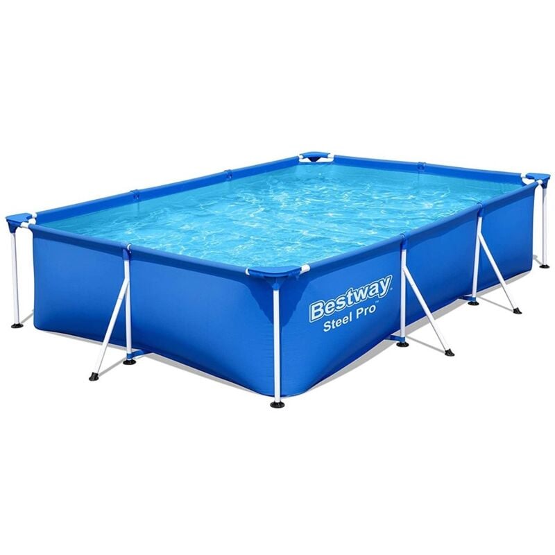 foto del prodotto piscina rettangolare steel pro frame 300x200 fuoriterra senza pompa filtro bimbi