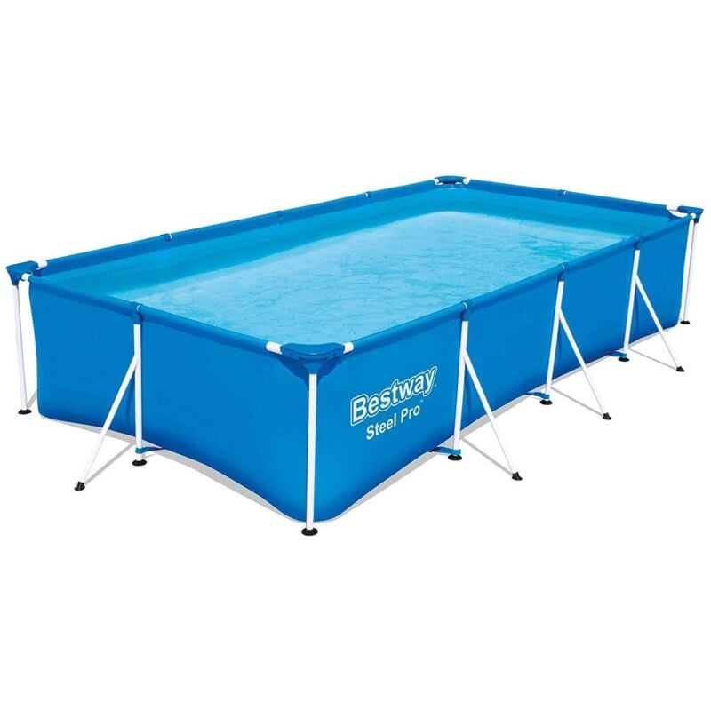 foto del prodotto piscina rigida rettangolare fuori terra cm 400x211x81 steel pro