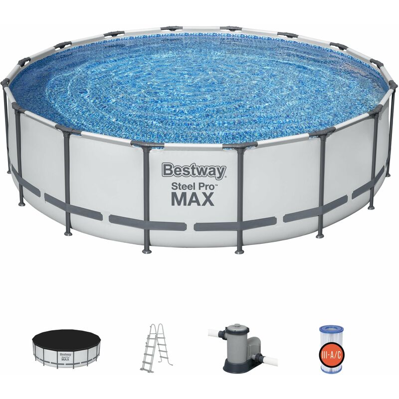 foto del prodotto piscina rotonda steel pro max in acciaio 488x122 cm bestway 5612z