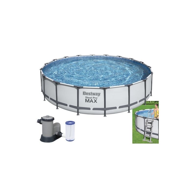 foto del prodotto piscine fuo tonda con telaio d.549 h.122 con pompa art. 56462 piscine fuoriterra