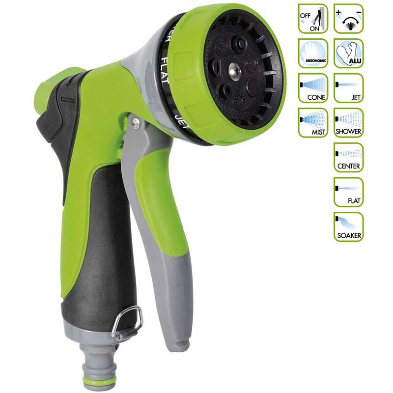 foto del prodotto pistola a doccia 7 getti verdemax