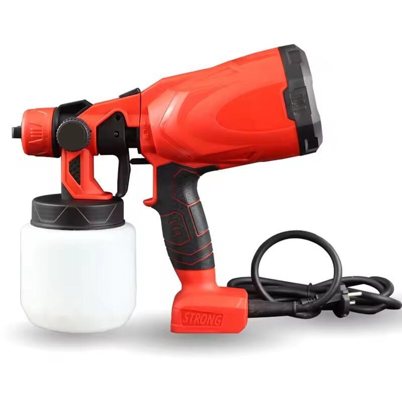 foto del prodotto pistola a spruzzo per vernice, pistola a spruzzo elettrica ad alta potenza con manopola di regolazione della larghezza di spruzzo, facile da pulire,