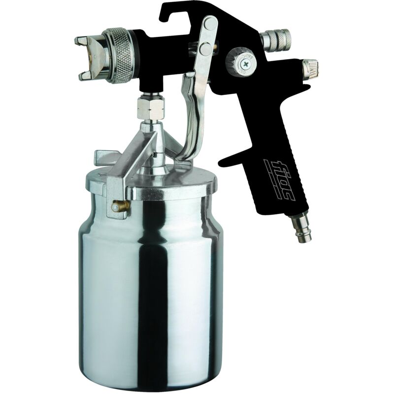 foto del prodotto pistola a spruzzo per verniciare modello 1865, aerografo semi professionale con serbatoio per vernice da 1l, ugello in inox, pressione max 3 bar