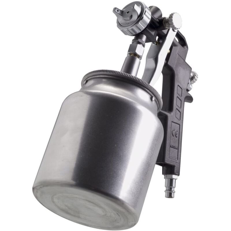foto del prodotto pistola a spruzzo per verniciatura con serbatoio a gravit da 750 cc. max. portata vernice dell ugello 6,5 cfm ferm