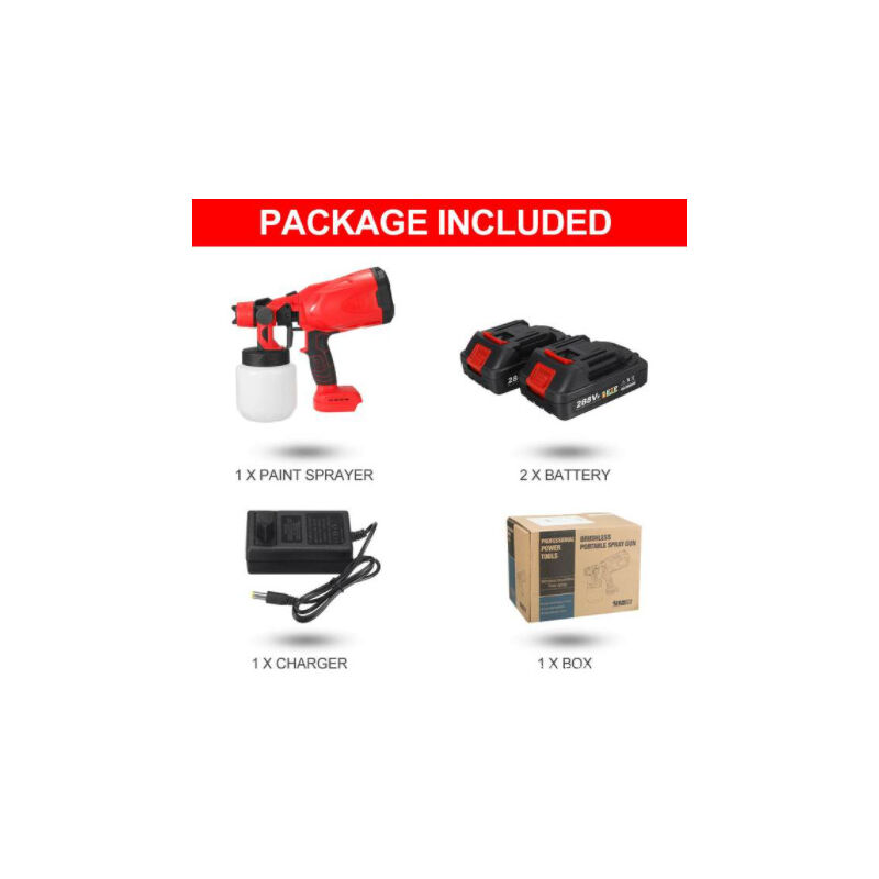 foto del prodotto pistola a spruzzo per verniciatura di recinzioni con contenitore da 800 ml, 850 w, 4 misure di ugello, pistola a spruzzo elettrica regolabile, 3